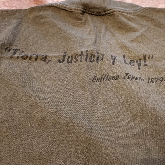 RAGE AGAINST THE MACHINE ZAPATA ONLY SHIRT XL GIANT USA MADE COTTON VINTAGE - Picture 13 of 16